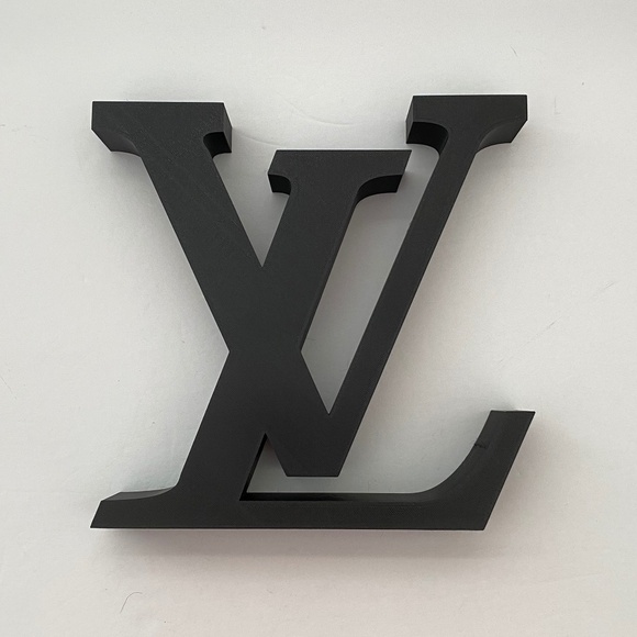 Rare LARGE 8.5" Black LV Art Decor - Picture 2 of 6